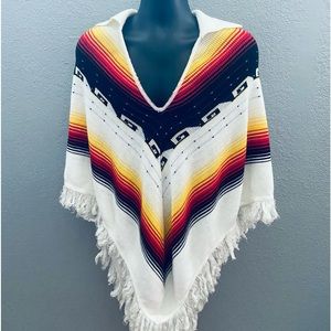 Handmade Mexican Collared Poncho